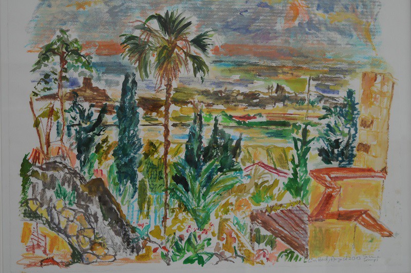 Ein Hod View to the Sea  2013  Aquarell auf Papier  60 x 80 cm/24 x 31 in