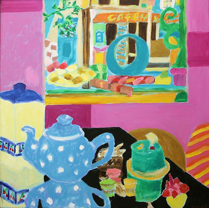 New Teapot from Paris  2008  Oel auf Leinwand  60 x 60 cm/24 x 24 in