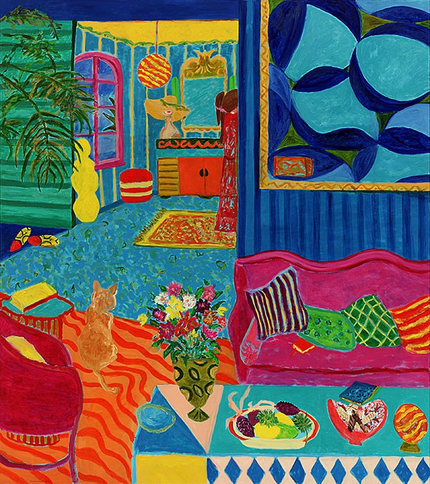 Salon Bleu  2005  oil on canvas  180 x 160 cm/71 x 63 in