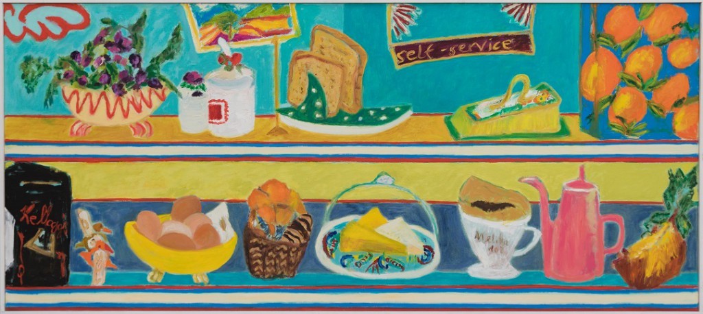 Food Counter  2019  Oel auf Leinwand  80 x 180 cm/32 x 71 in