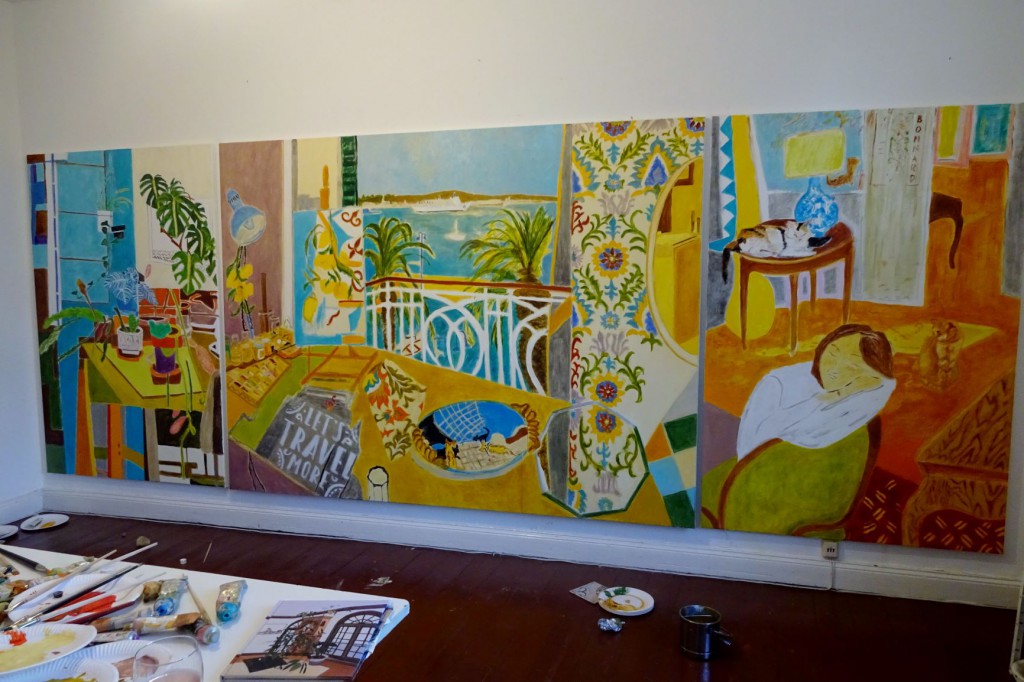 Let´s Travel More  2018  oil on canvvas/triptych  180 x 480 cm/71 x 189 in