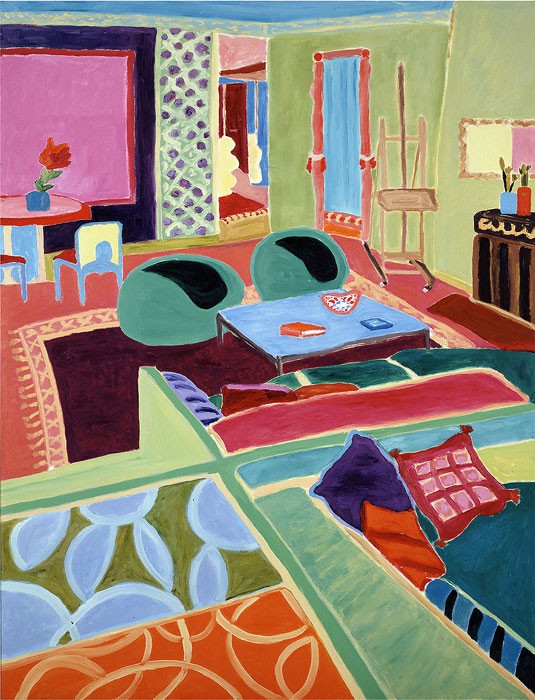 Intérieur Vert  2002  Oel auf Leinwand  180 x 135 cm/71 x 53 in