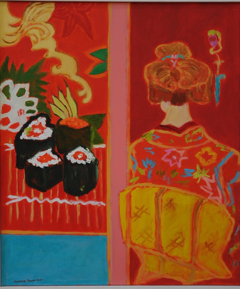 Sushi Geisha  2015  oil on canvas  70 x 60 cm/28 x 24 in