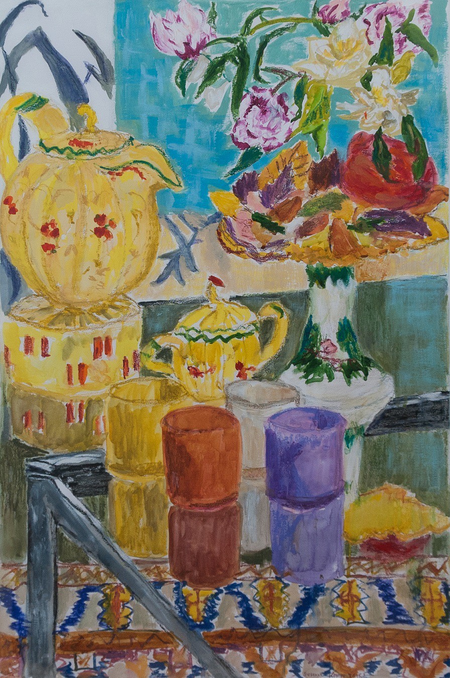 Tea Time  2015  Gemischte Media auf Papier  100 x 70 cm/40 x 28 in