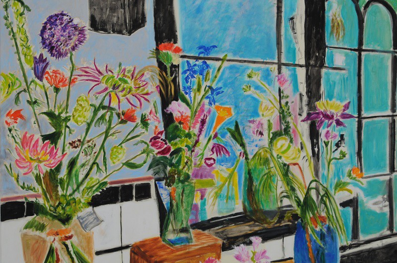 Flower Shop  2017  oil on canvas  120 x 160 cm/47 x 63 in